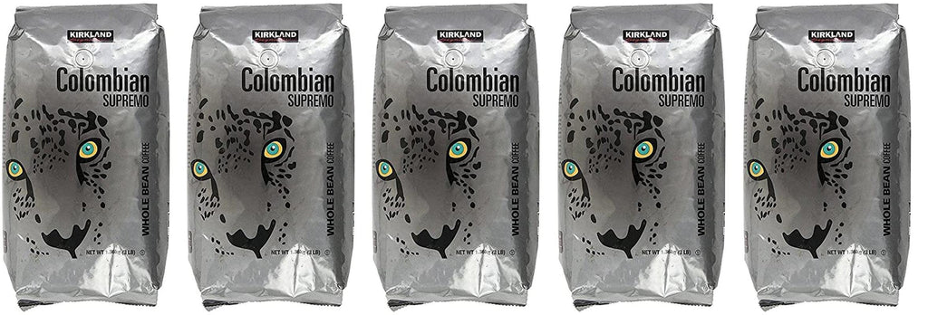 Colombian Supremo Whole Bean Coffee, 3 Pound (5 Pack)