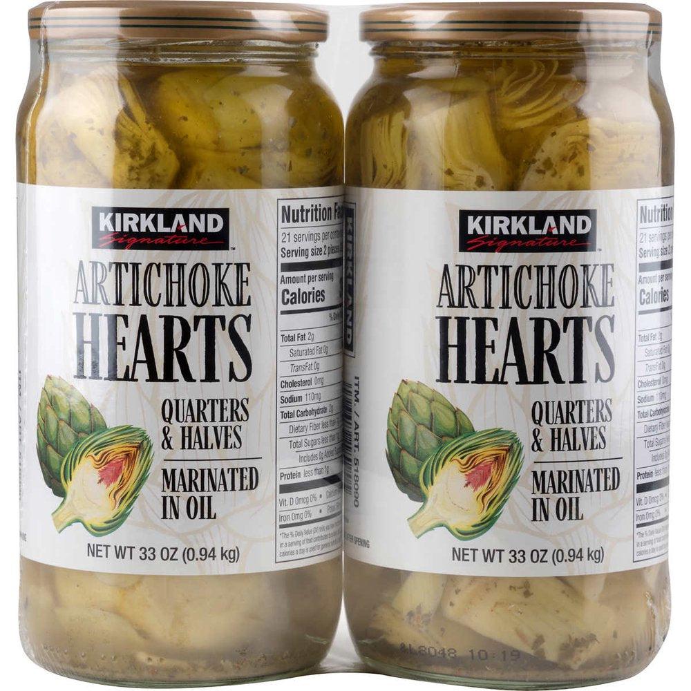 Artichoke Heart Quarters and Halves Marinated in Oil, 33 Oz, 2 Ct