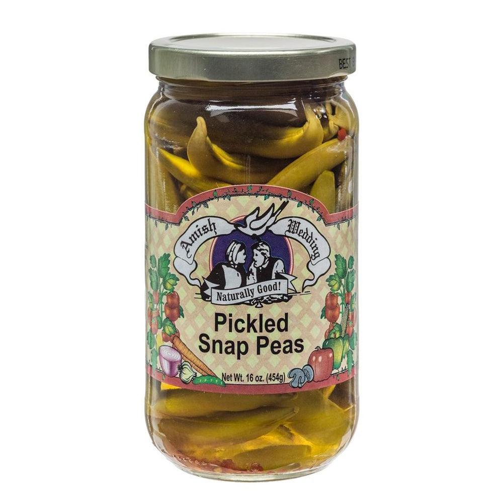 Amish Wedding Foods Pickled Snap Peas, 3-Pack 16 Oz. (454G) Jars