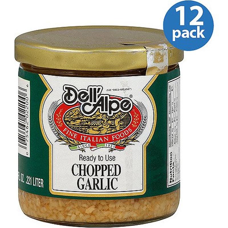 Dell&#039;Alpe Chopped Garlic, 7.5 Oz, (Pack of 12)