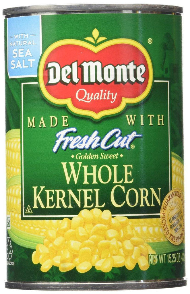 24 PACKS : Del Monte Whole Kernel Corn 15.25 Oz