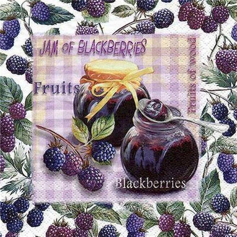 AP-NAP5861 Jars of Blackberry Jam Napkins - Pack of 20