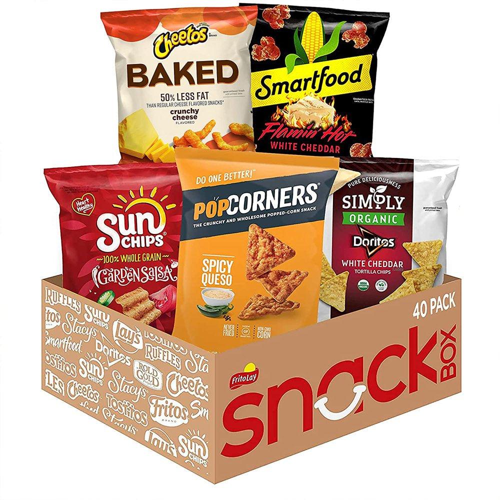 -Lay Ultimate Hot &amp; Bold Smart Care Package, Variety Pack, Individually Wrapped Snacks, Includes Popcorners, Simply Organic Doritos, Baked Cheetos, Smartfood Popcorn, Sunchips, 40 Count