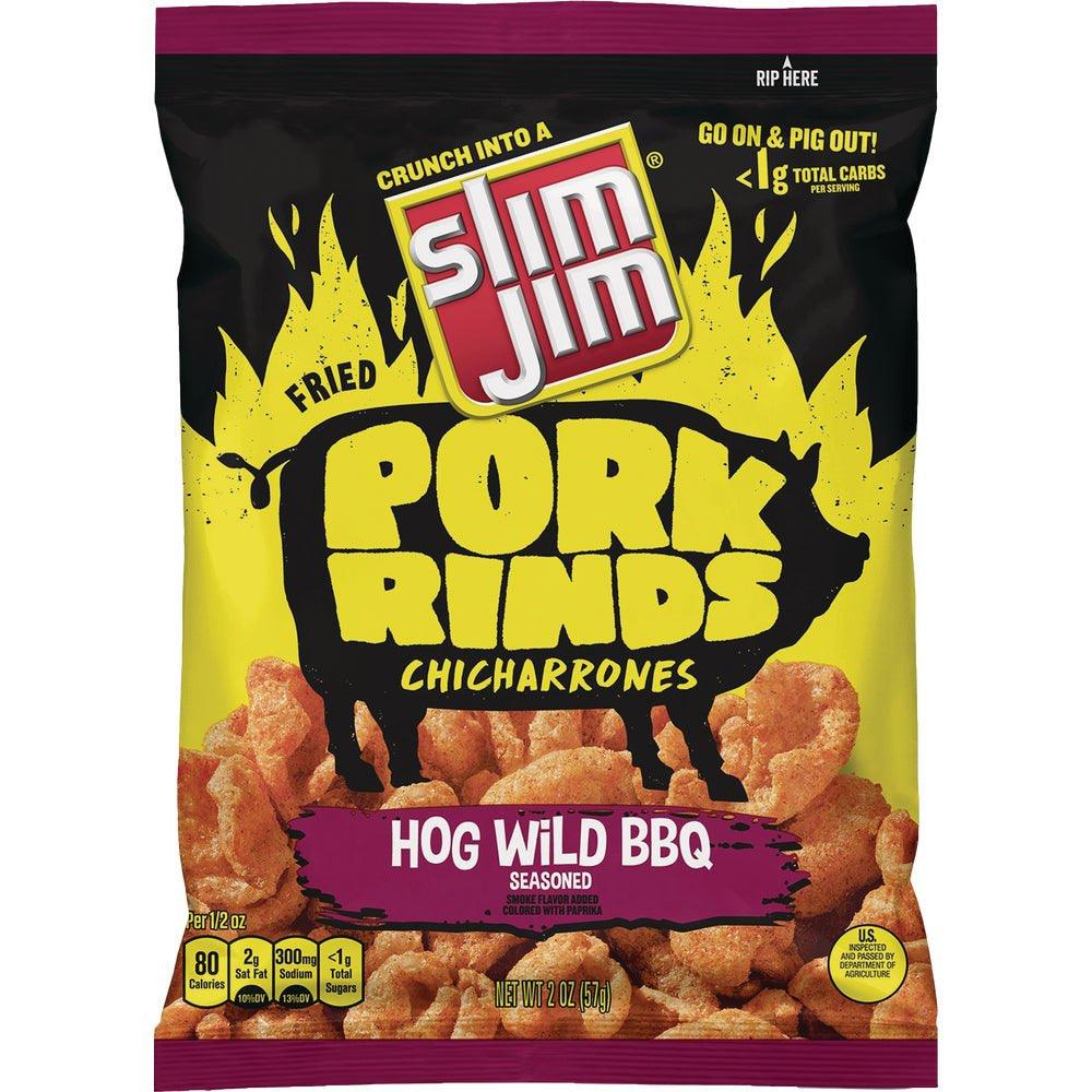 12PK  2 Oz. Hogwild BBQ Pork Rinds