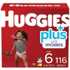 116 CT Huggies Little Movers Baby Diapers, Size 6 35 Lbs and Up, 116 Count CWS