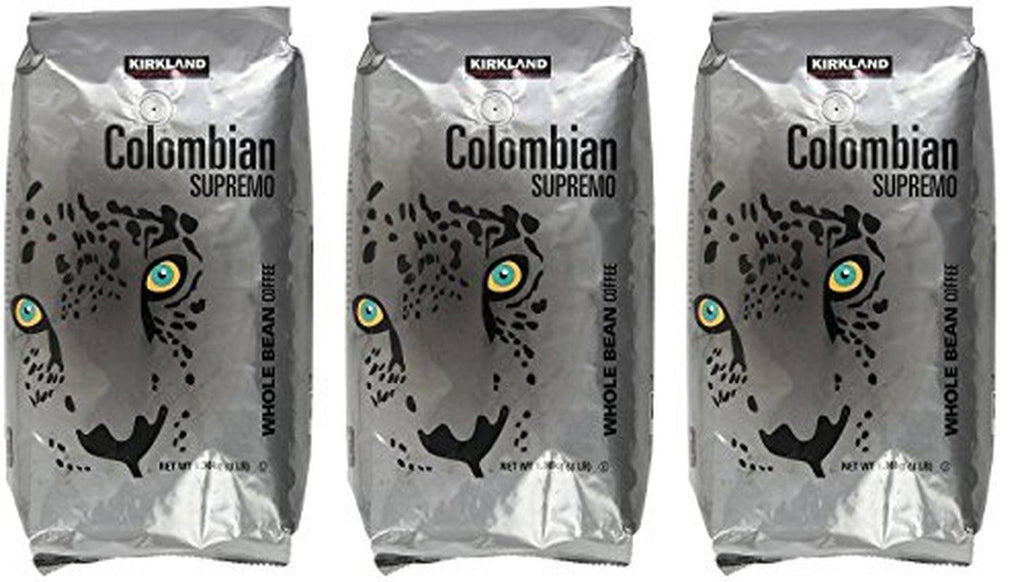 Colombian Supremo Whole Bean Coffee, 3 Pound (3 Pack)