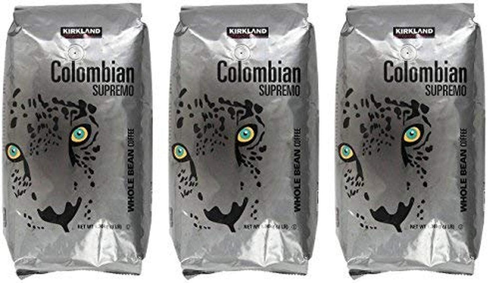 Colombian Supremo Whole Bean Coffee, 3 Pound (3 Pack)