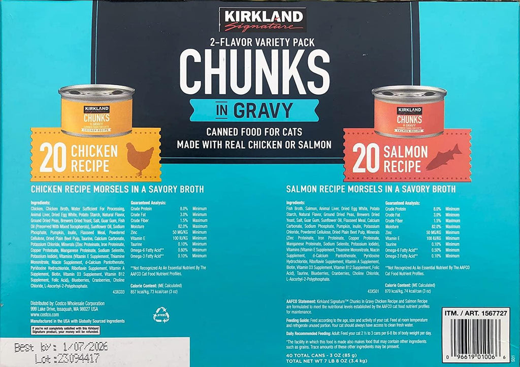 2-Flavor Variety Pack Chunks in Gravy Canned Food for Cats