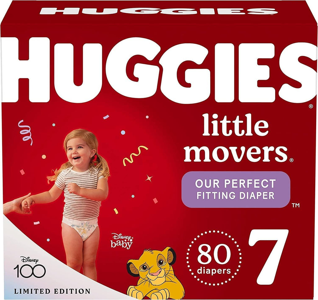 Baby Diapers Size 7, 80 Ct, Huggies Little Movers