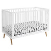 Contours Roscoe 3-In-1 Standard Crib, White and Maple Finish