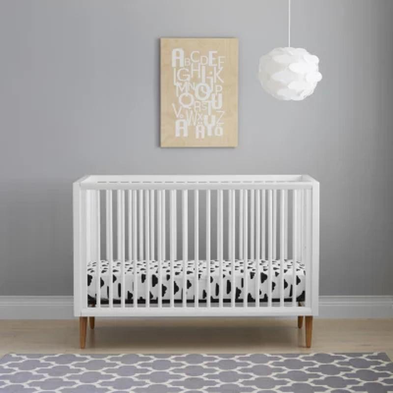 Contours Roscoe 3-In-1 Standard Crib, White and Maple Finish