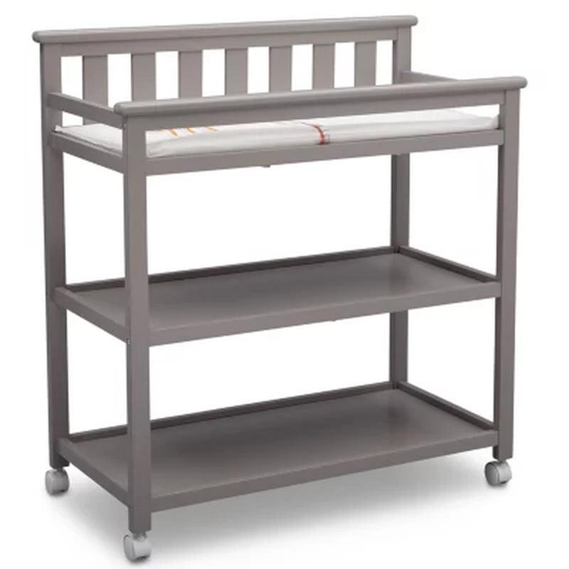 Delta Children Flat Top Changing Table with Wheels (Choose Your Color)