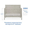 Delta Children Cambridge 4-In-1 Convertible Crib, Rustic Mist