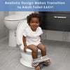 Delta Children Kid Size Toddler Potty for Boys and Girls, White/Grey