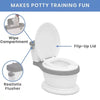 Delta Children Kid Size Toddler Potty for Boys and Girls, White/Grey