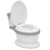 Delta Children Kid Size Toddler Potty for Boys and Girls, White/Grey