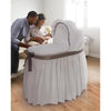 Badger Basket Wishes Oval Bassinet, Full Length Skirt (Choose Your Color)