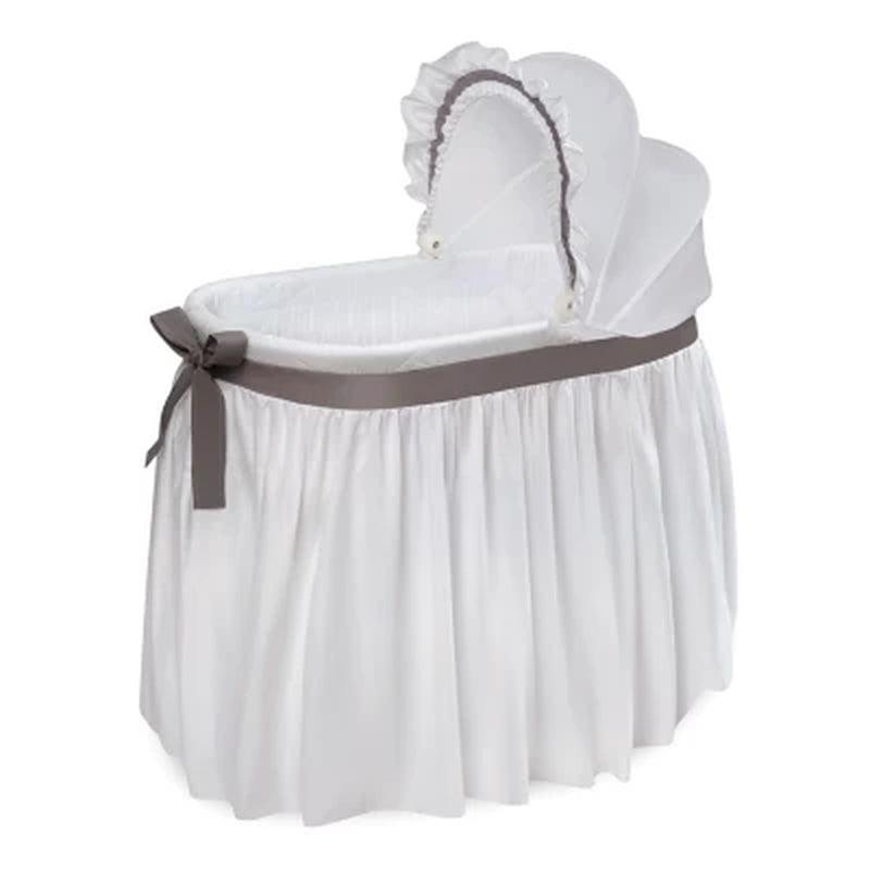 Badger Basket Wishes Oval Bassinet, Full Length Skirt (Choose Your Color)