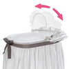 Badger Basket Wishes Oval Bassinet, Full Length Skirt (Choose Your Color)