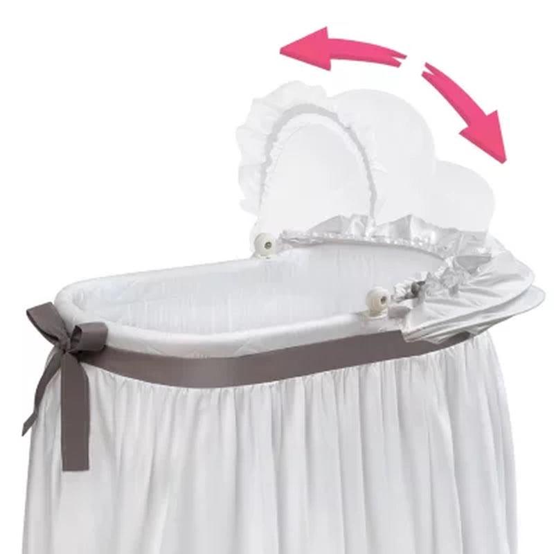 Badger Basket Wishes Oval Bassinet, Full Length Skirt (Choose Your Color)