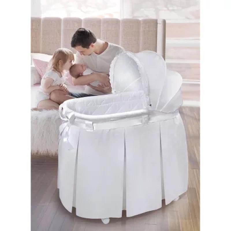 Badger Basket Wishes Oval Bassinet, Full Length Skirt (Choose Your Color)