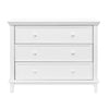 Contours 3-Drawer Transitional Dresser, White