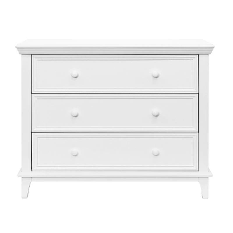 Contours 3-Drawer Transitional Dresser, White