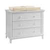 Contours 3-Drawer Transitional Dresser, White