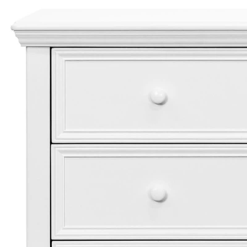 Contours 3-Drawer Transitional Dresser, White