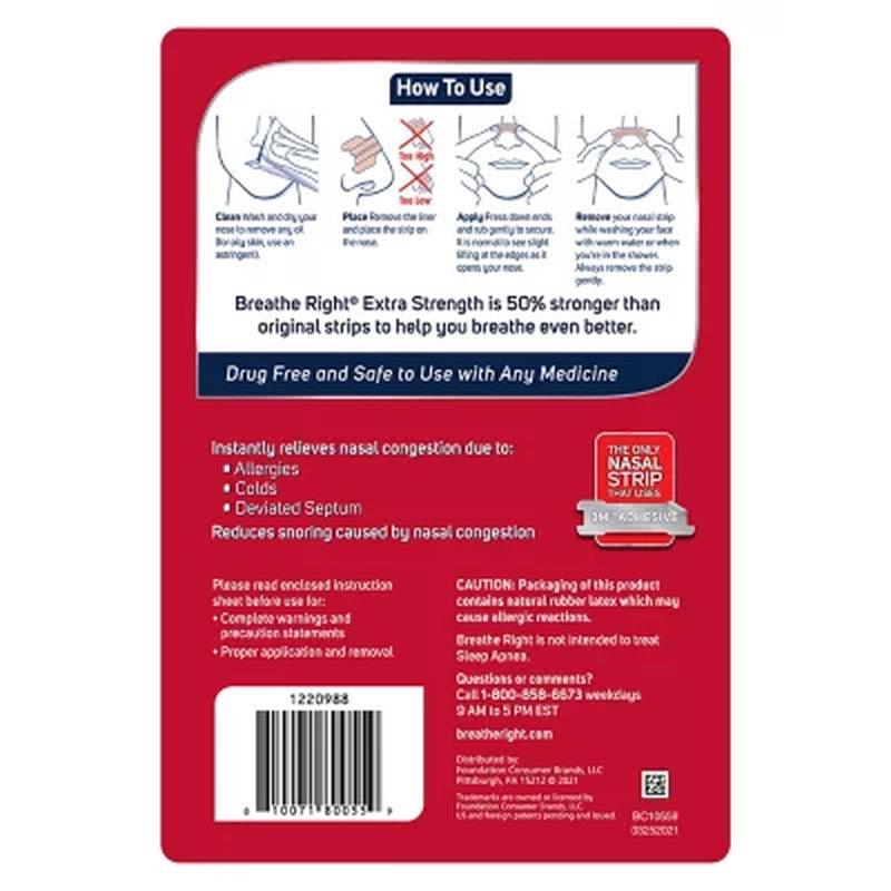 Breathe Right Nasal Strips, Extra Strength Tan, Help Stop Snoring, for Sensitive Skin (72 Ct.)