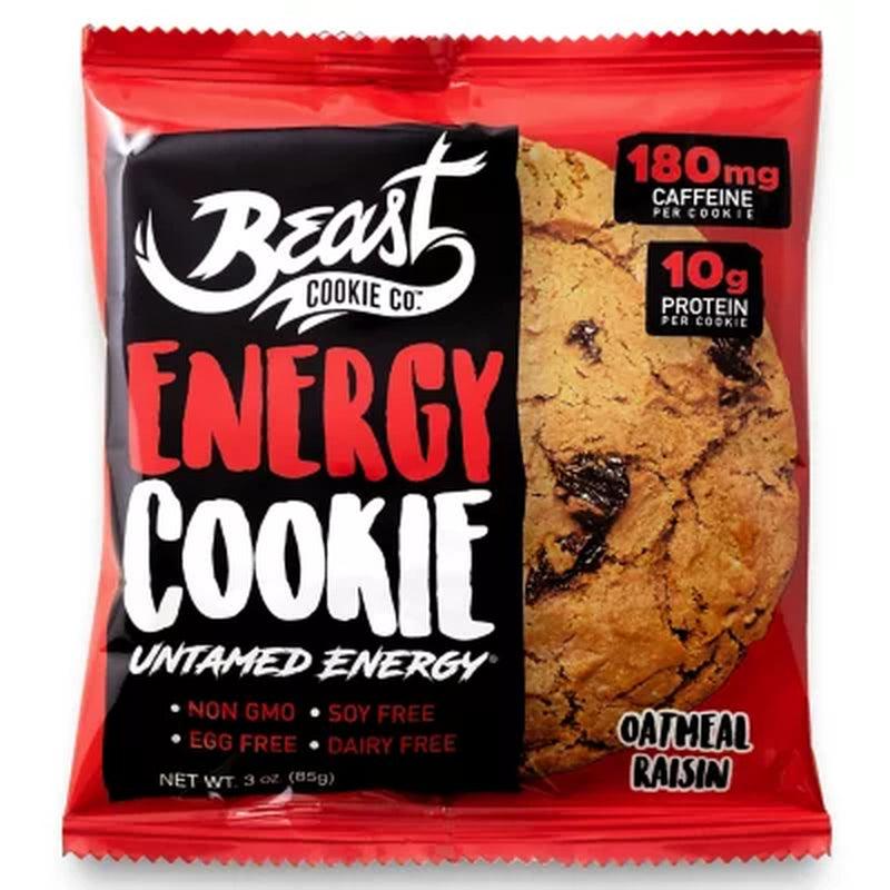 Beast Cookie Co. Energy Cookie, Untamed Energy, Oatmeal Raisin (12 Ct.)