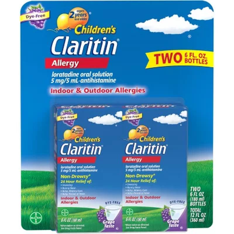 Children&#039;S Claritin Grape Allergy Relief Syrup (6 Fl., Oz. 2 Pk.)