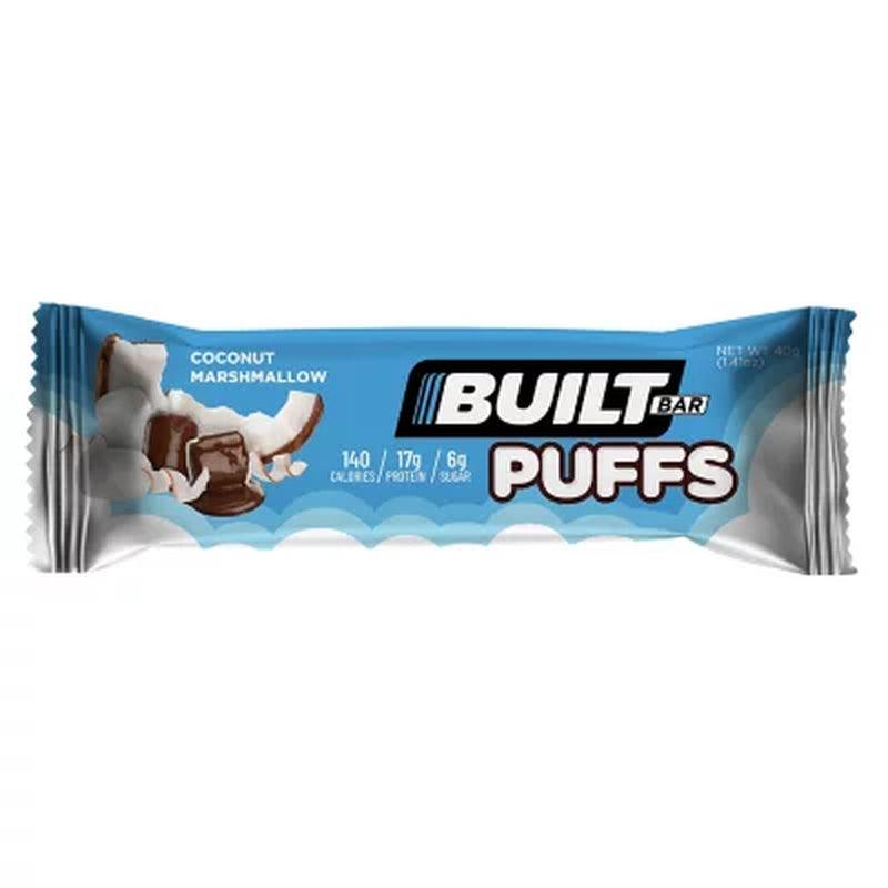 Built Protein Bar Mixed Box, Salted Caramel, Cookies &#039;N Cream, + 1 Free Coconut Puff (13 Pk.)