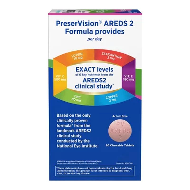 Bausch + Lomb Preservision Eye Vitamin &amp; Mineral AREDS2 Chewables (90 Ct.)