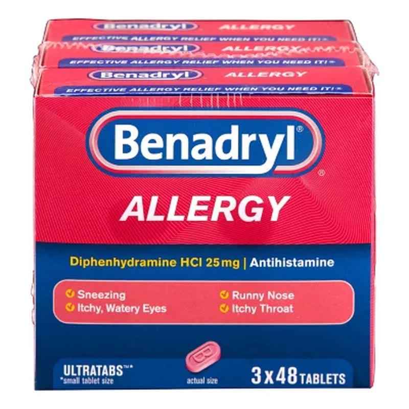 Benadryl Ultratabs Allergy Tablets (48 Ct., 3 Pk.)