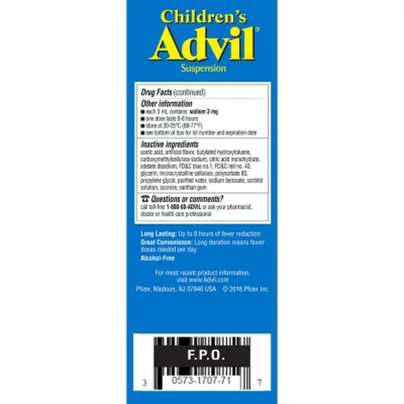 Children&#039;S Advil® Liquid - Grape - 4 Fl. Oz. - 3 Pk.