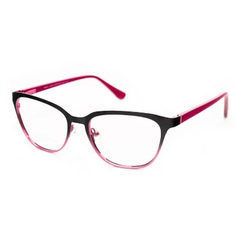 Betsey Johnson BW05 Eyewear, Black &amp; Pink