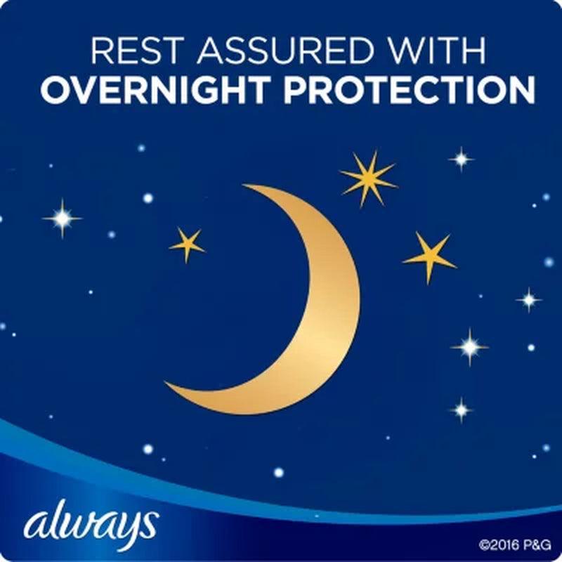 Always Ultra Thin Overnight Pads, Unscented - Size 5 (72 Ct.)