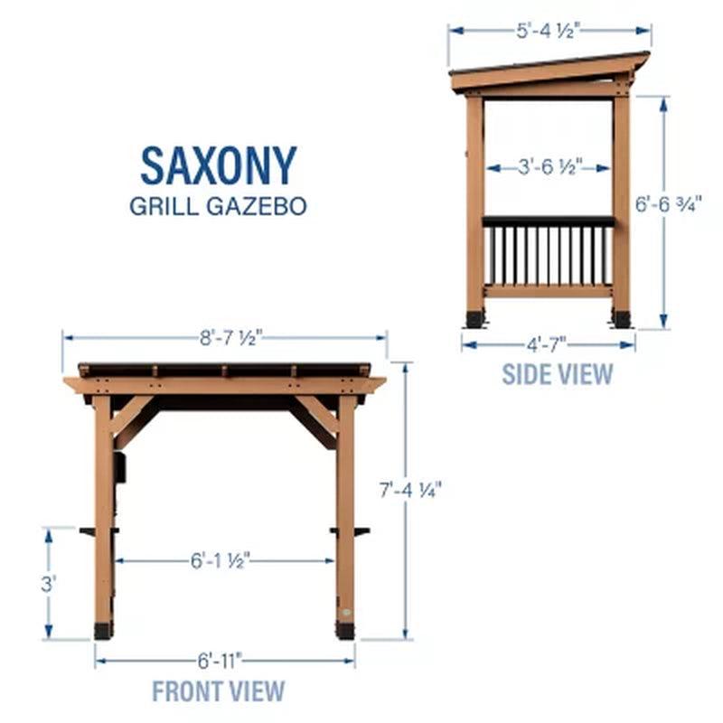 Backyard Discovery Saxony Cedar Grill Gazebo