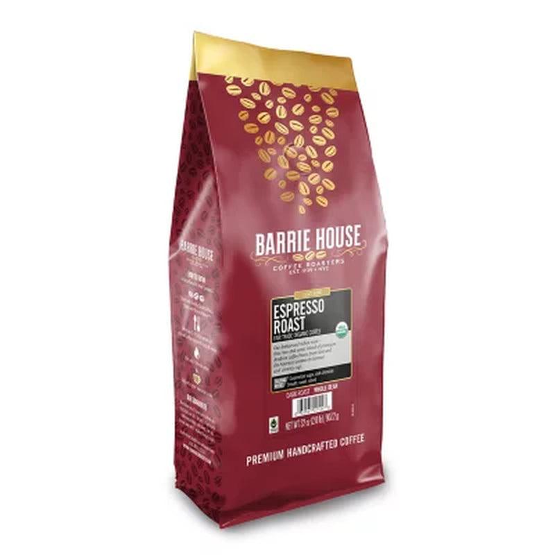 Barrie House Fair Trade Organic Whole Bean Coffee, Espresso (32 Oz.)