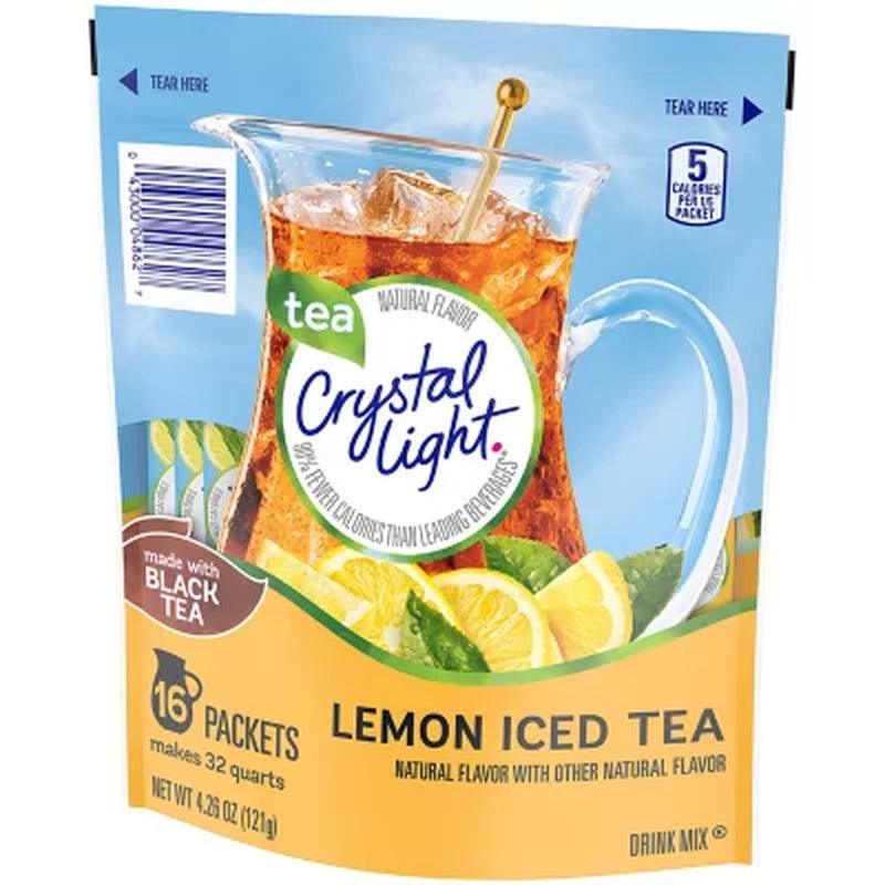 Crystal Light Lemon Iced Tea Naturally Flavored Powdered Drink Mix (16 Ct.)