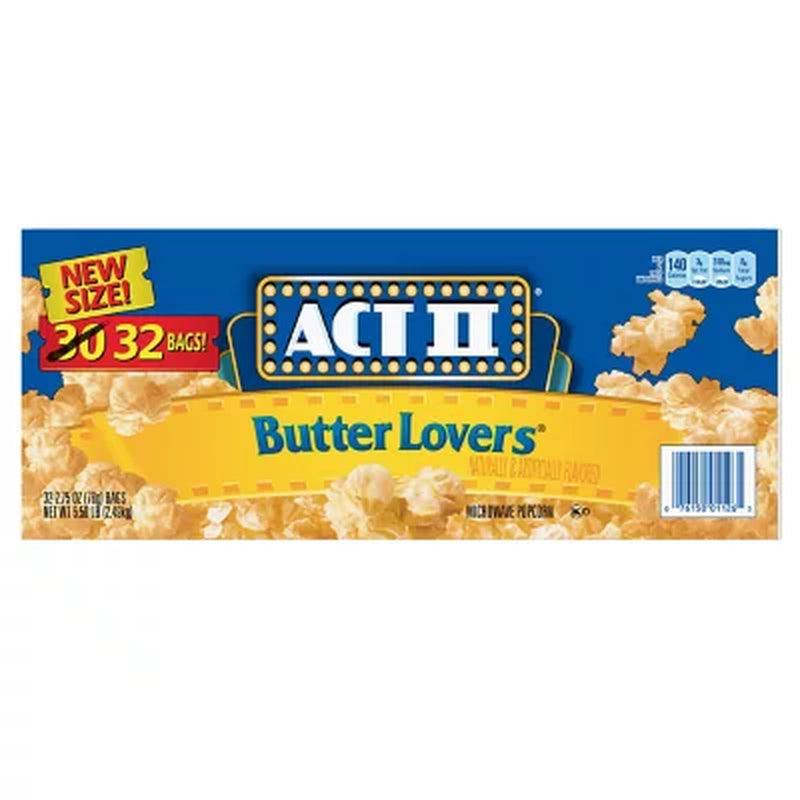 ACT II Butter Lovers Microwave Popcorn (2.75 Oz., 32 Pk.)