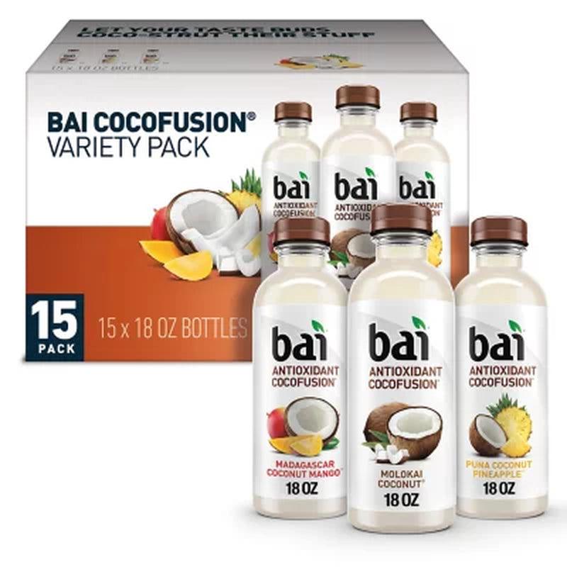 Bai Cocofusions Variety Pack, Antioxidant Infused Beverage (18 Fl. Oz., 15 Pk.)