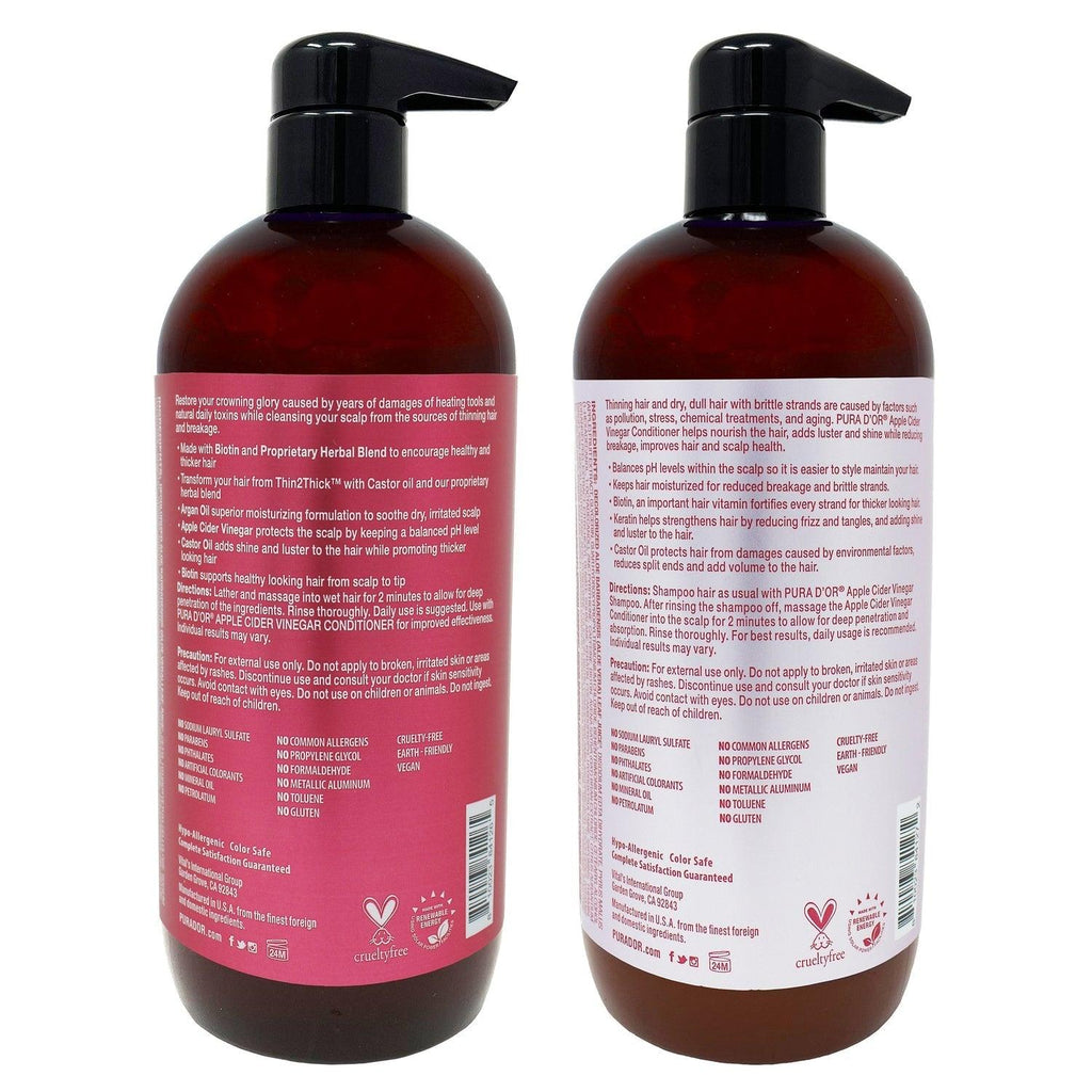 Apple Cider Vinegar Thin2Thick Clarifying and Detoxing Shampoo &amp; Conditioner Duo