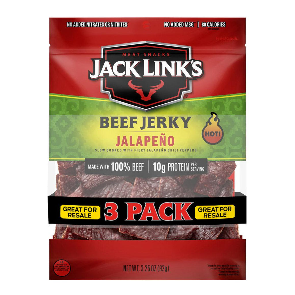 Beef Jerky, Jalapeño, 3.25 Oz, 3-Count