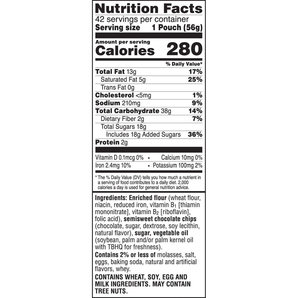 Cookies, Chocolate Chip, 2 Oz, 42-Count