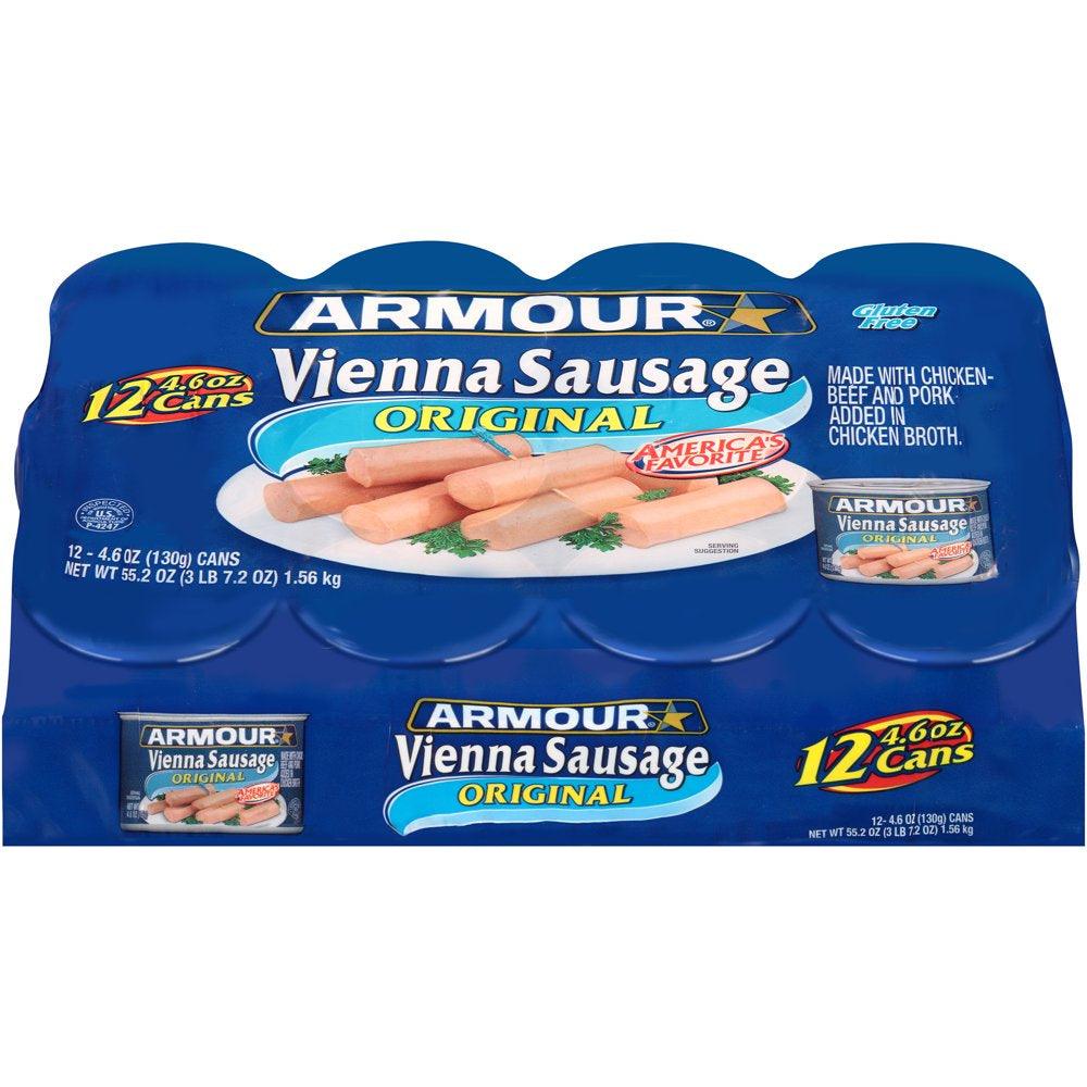 Armour Vienna Sausage, Original, 4.6 Oz, 12 Count Can