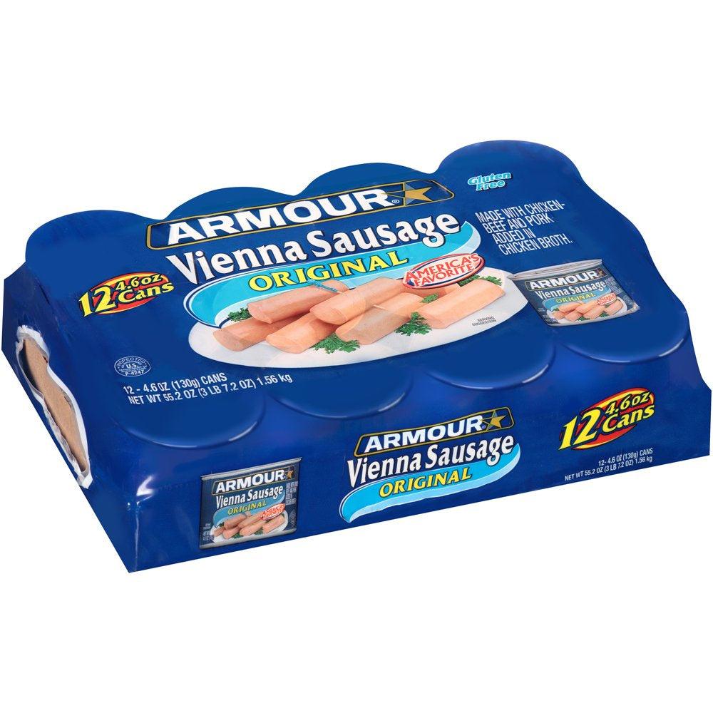 Armour Vienna Sausage, Original, 4.6 Oz, 12 Count Can