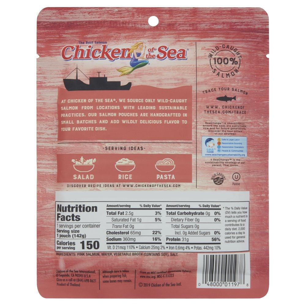 Chicken of the Sea Wild-Caught, Skinless &amp; Boneless Smoked Salmon, 5 Oz Pouch