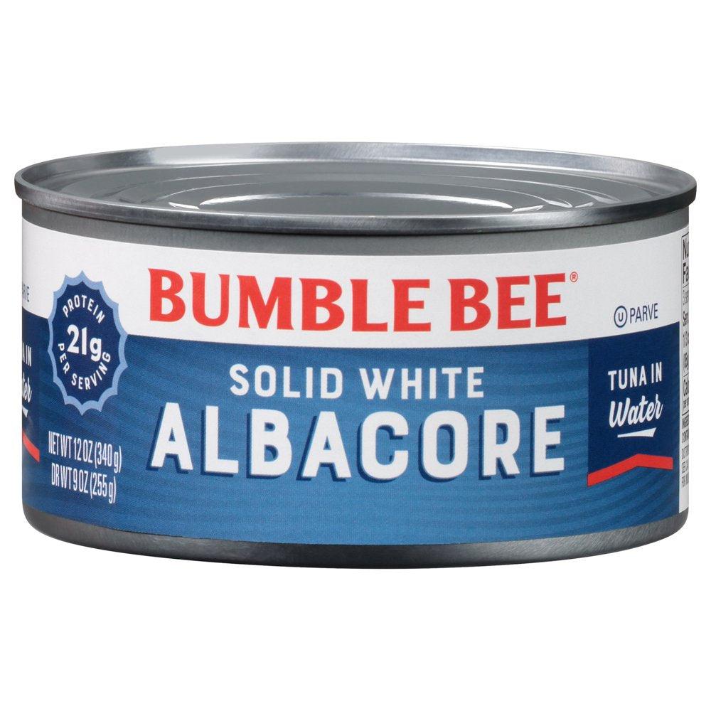 Bumble Bee Solid White Albacore Tuna in Water, 12 Oz Can